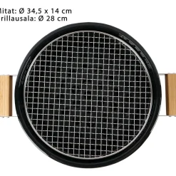 Best Easy Cooking Kamado-grilli Kamado Korea/Hibachi BBQ, Ø28 cm, pöytämalli, musta
