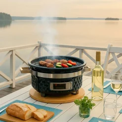 Best Easy Cooking Kamado-grilli Kamado Korea/Hibachi BBQ, Ø28 cm, pöytämalli, musta