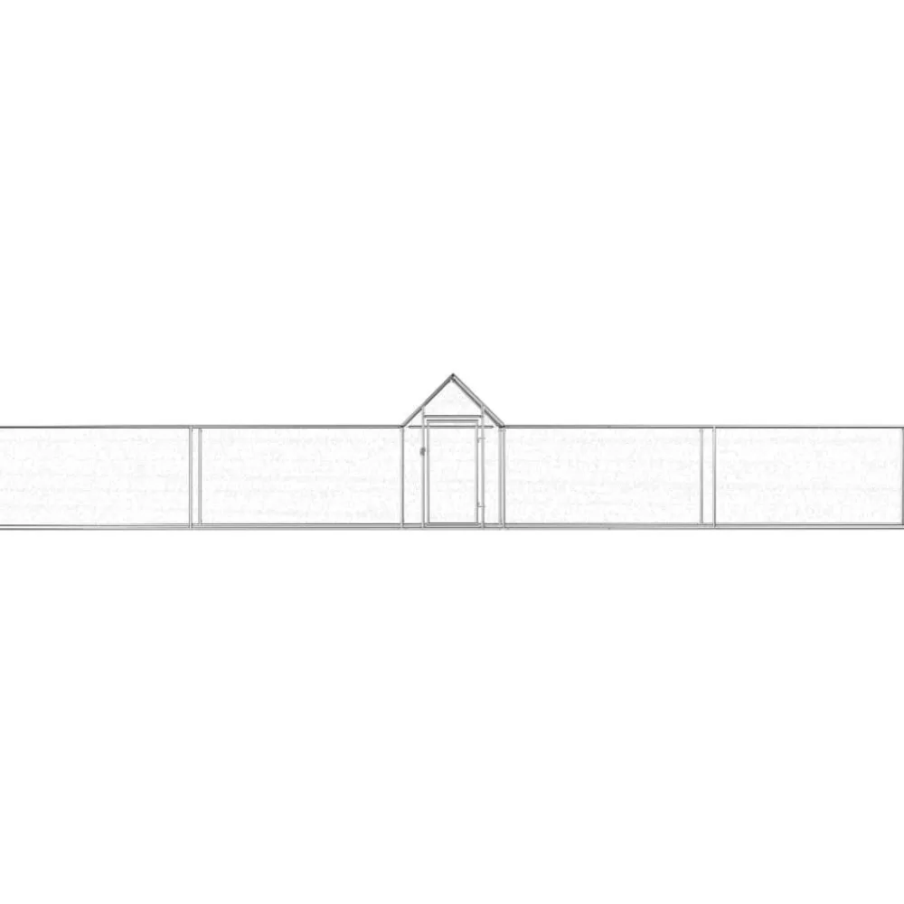 Discount FinePRICE Kanahäkki, 9x1x1,5m, galvanoitu teräs