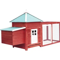 Hot FinePRICE Kanakoppi pesälaatikolla punainen 193x68x104 cm täysi kuusi