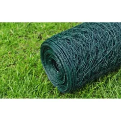 Best FinePRICE Kanaverkko galvanoitu PVC pinnoitteella silmäkoko 36mm 25x0.5m vihreä