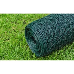 Clearance FinePRICE Kanaverkko galvanoitu PVC pinnoitteella silmäkoko 13mm 25x0.5m vihreä
