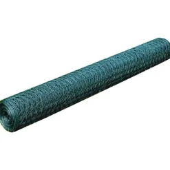 FinePRICE Kanaverkko galvanoitu PVC pinnoitteella silmäkoko 13mm 25x1m vihreä