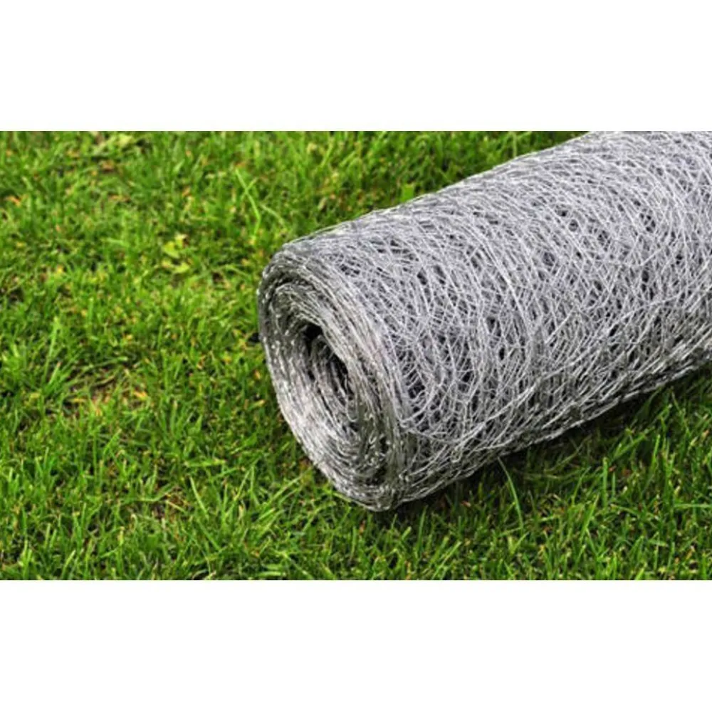 Sale FinePRICE Kanaverkko galvanoitu PVC pinnoitteella silmäkoko 25mm 25x0.5m hopea