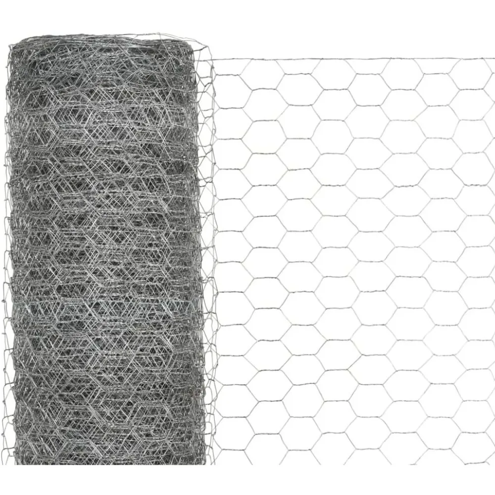 Clearance FinePRICE Kanaverkko galvanoitu teräs silmäkoko 25mm 25x1.2m hopea