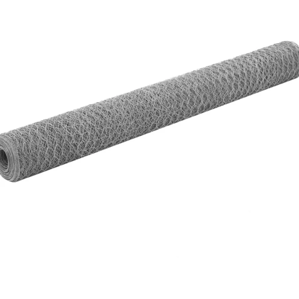 Clearance FinePRICE Kanaverkko galvanoitu teräs silmäkoko 25mm 25x1.2m hopea