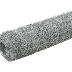 Best FinePRICE Kanaverkko galvanoitu teräs silmäkoko 36mm 25x1.5m hopea