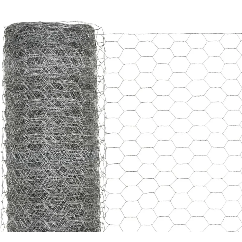 Discount FinePRICE Kanaverkko galvanoitu teräs silmäkoko 25mm 25x1.5m hopea