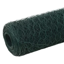 New FinePRICE Kanaverkko teräs PVC pinnoitteella silmäkoko 50mm 25x1.5m vihreä