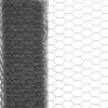 Best FinePRICE Kanaverkko teräs PVC pinnoitteella silmäkoko 25mm 25x0.75m harmaa