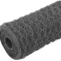 Hot FinePRICE Kanaverkko teräs PVC pinnoitteella silmäkoko 25mm 25x1m harmaa