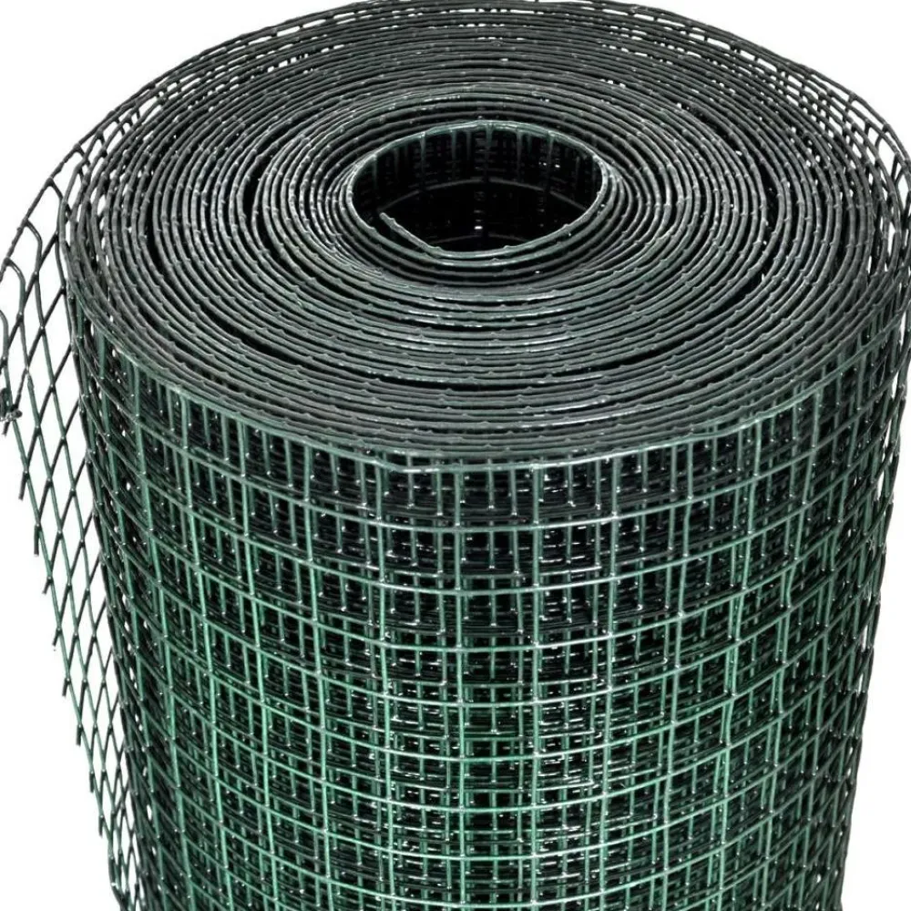 Outlet FinePRICE Kanaverkko 12x12mm galvanoitu PVC pinnoitteella 10x1m vihreä