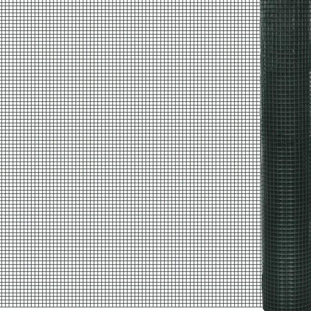 Outlet FinePRICE Kanaverkko 12x12mm galvanoitu PVC pinnoitteella 10x1m vihreä