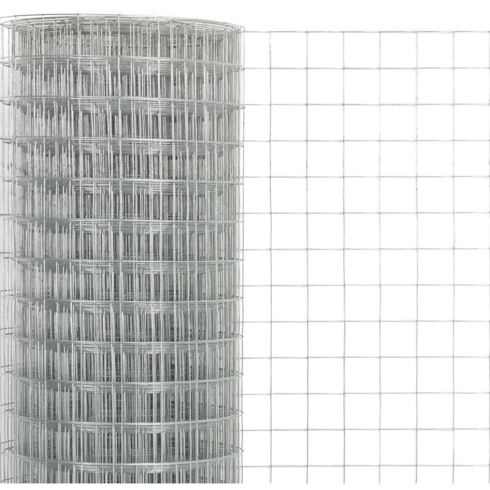 Outlet FinePRICE Kanaverkko 12x12mm galvanoitu teräs 25x0.5m hopea