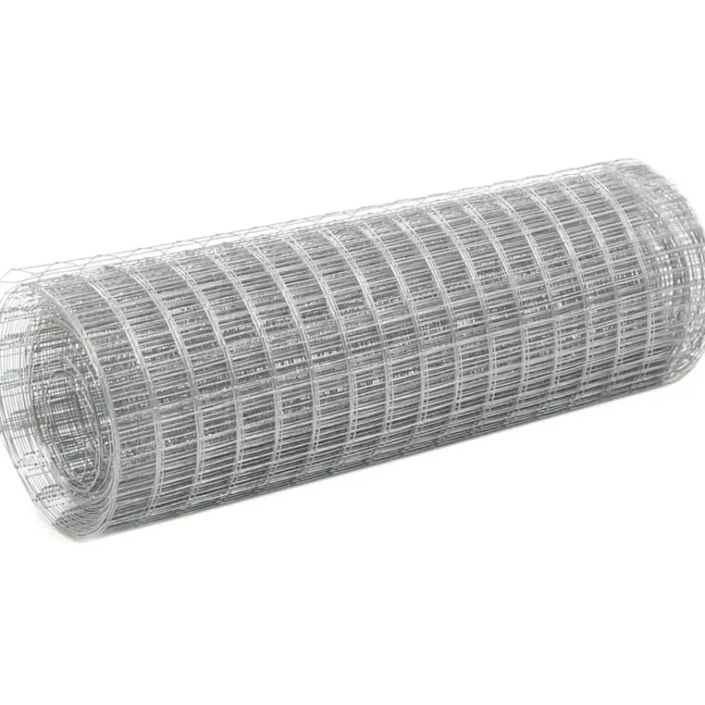 Outlet FinePRICE Kanaverkko 12x12mm galvanoitu teräs 25x0.5m hopea