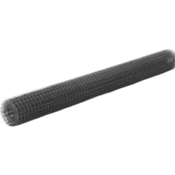 FinePRICE Kanaverkko 25x25mm galvanoitu teräs 10x1.5m harmaa