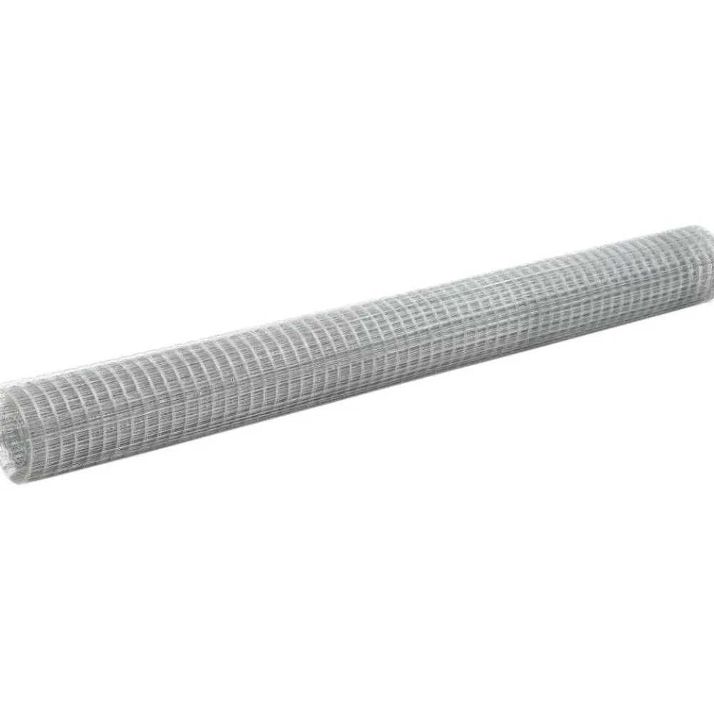Best FinePRICE Kanaverkko 25x25mm galvanoitu teräs 10x1.5m hopea