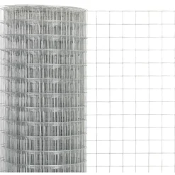Best FinePRICE Kanaverkko 25x25mm galvanoitu teräs 10x1.5m hopea