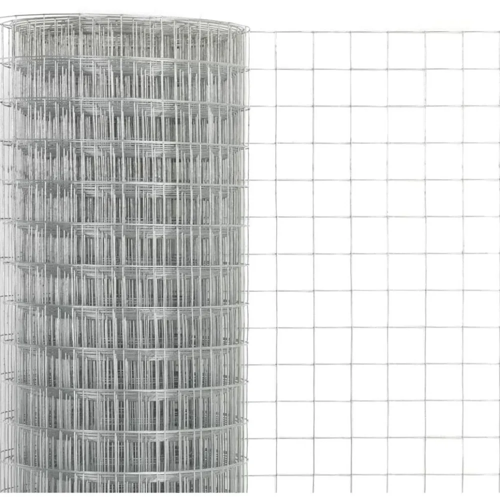 Best FinePRICE Kanaverkko 25x25mm galvanoitu teräs 10x1.5m hopea