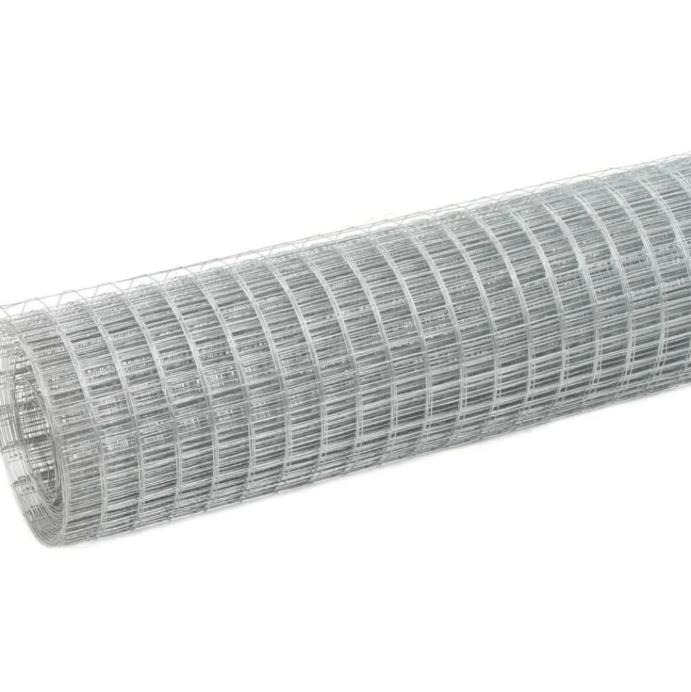 Best FinePRICE Kanaverkko 25x25mm galvanoitu teräs 10x1.5m hopea