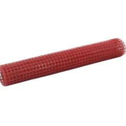 Outlet FinePRICE Kanaverkko 16x16mm teräs PVC pinnoitteella 10x1m punainen