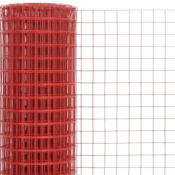 Online FinePRICE Kanaverkko 12x12mm teräs PVC pinnoitteella 10x1m punainen