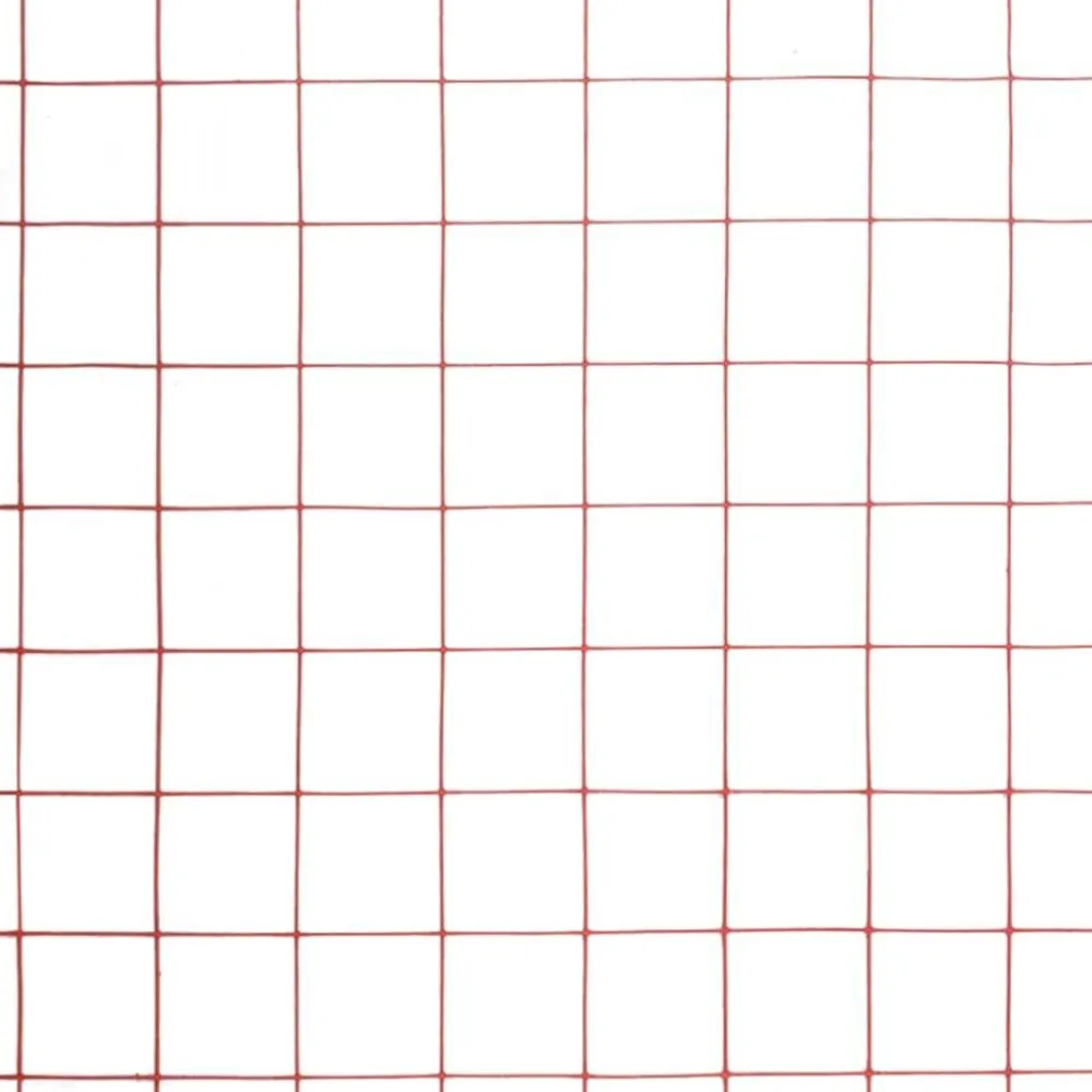 Online FinePRICE Kanaverkko 12x12mm teräs PVC pinnoitteella 10x1m punainen