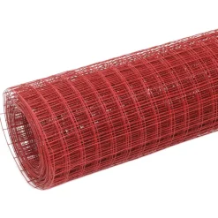 Online FinePRICE Kanaverkko 12x12mm teräs PVC pinnoitteella 10x1m punainen