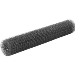Clearance FinePRICE Kanaverkko 12x12mm teräs PVC pinnoitteella 25x1m harmaa