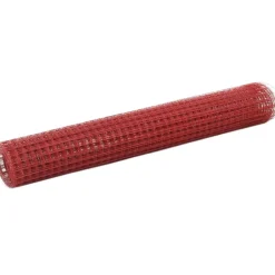 Outlet FinePRICE Kanaverkko 12x12mm teräs PVC pinnoitteella 25x1m punainen