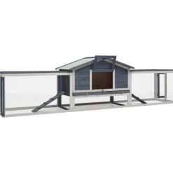 FinePRICE Kaninkoppi, 303x60x86cm, harmaa