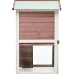 New FinePRICE Kanin ulkohäkki, 3 ovea, 98x94x60cm, ruskea puu
