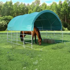 Sale FinePRICE Karjateltta PVC 3,7x3,7 m vihreä