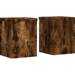 Sale FinePRICE Kasvitelineet 2 kpl savutammi 15x15x20 cm tekninen puu (52892)
