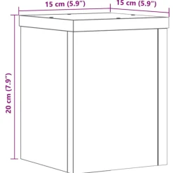 Sale FinePRICE Kasvitelineet 2 kpl savutammi 15x15x20 cm tekninen puu (52892)