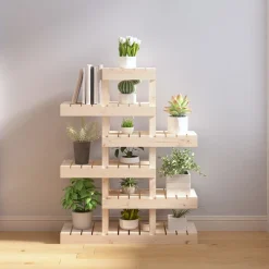 Clearance FinePRICE Kasviteline hunajanruskea 104,5x25x77,5 cm, mänty