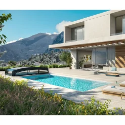 Clearance Palram-Canopia Kate 4 x 8 m uima-altaalle Majorca kokoontaittuva harmaa