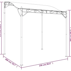 Clearance FinePRICE Katos taupe 2x2,3 m 180 g/m² kangas ja teräs