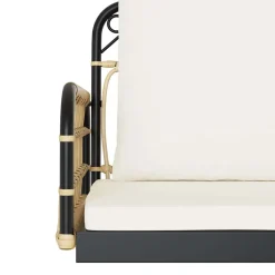 Outlet FinePRICE Keinun tuoli tyynyillä 63x58x39 cm polyrottinki ja teräs (09297)