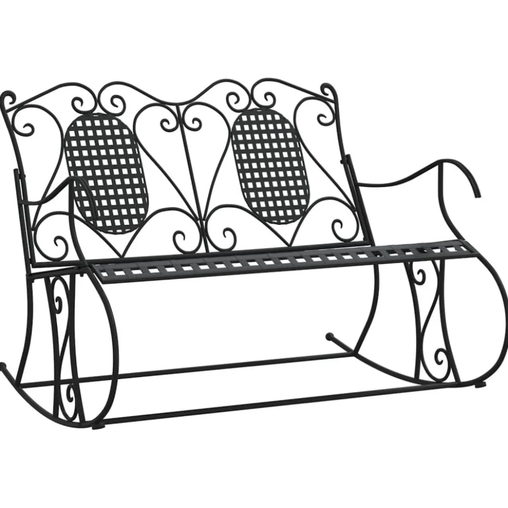 Outlet FinePRICE Keinupenkki 84 cm musta teräs