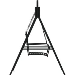 Hot FinePRICE Keinupenkki 124 cm musta teräs