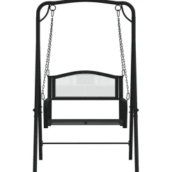 Hot FinePRICE Keinupenkki 124 cm musta teräs