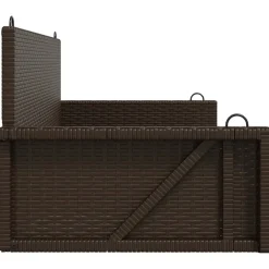 Clearance FinePRICE Keinupenkki musta polyrottinki 119x56x48 cm (65625)