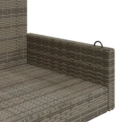 Clearance FinePRICE Keinupenkki musta polyrottinki 119x56x48 cm (65625)