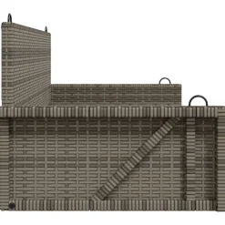 Clearance FinePRICE Keinupenkki musta polyrottinki 119x56x48 cm (65625)