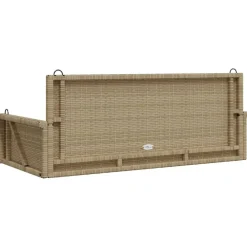 Clearance FinePRICE Keinupenkki musta polyrottinki 119x56x48 cm (65625)