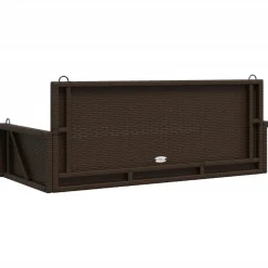 Clearance FinePRICE Keinupenkki musta polyrottinki 119x56x48 cm (65625)