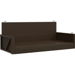 Clearance FinePRICE Keinupenkki musta polyrottinki 119x56x48 cm (65625)