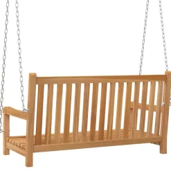 FinePRICE Keinupenkki tiikki 114x60x64 cm