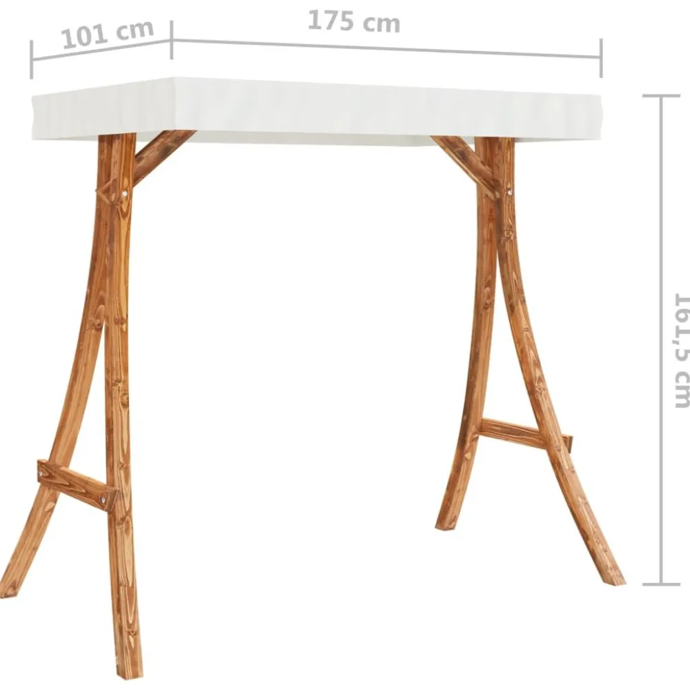 New FinePRICE Keinuteline antrasiittikatto tiikkiviimeistelty taivutettu puu (13938)